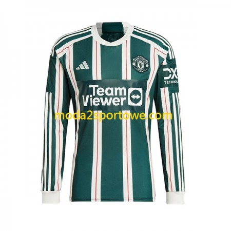 Koszulka Manchester United Wyjazdowe Stroje Piłkarskie 2023/24 Długi Rękaw